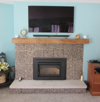 new fireplace makeover in kenosha wi